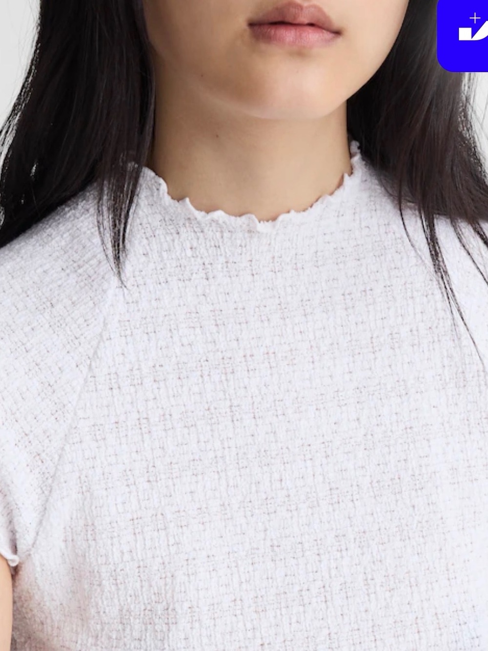 NWT Madewell Smocked Mock Neck Top-M - Picture 3 of 6